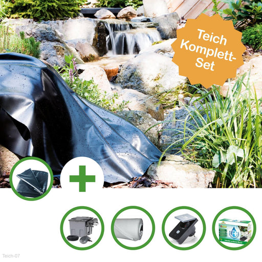 Heissner Kit bassin ODER bâche 48 m² avec feutre, filtre multichambre 16000 l et Smart Plug - Grand bassin - Heissner 4035393028290 Teich-07