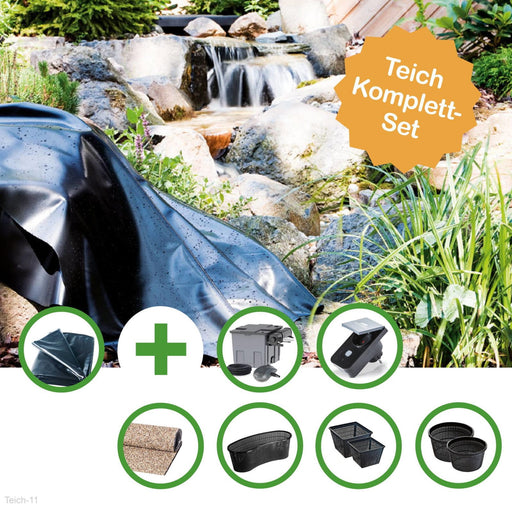 Heissner Kit bassin WOLGA bâche 48 m² avec filtre FPU16000-00, bâche de berge et paniers - Grand bassin - Heissner 4035393030569 Teich-11