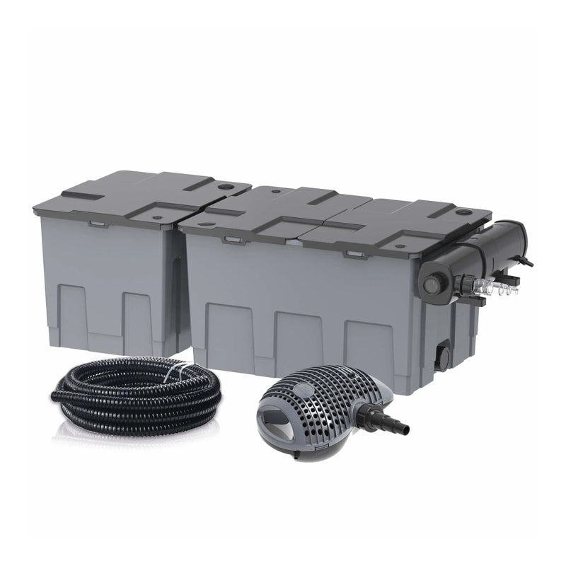 Heissner Kit de Filtration Continue pour Bassin 40 m³ – 10 000 l/h avec Lampe UVC 36W 4006873428664 FPU40000-00