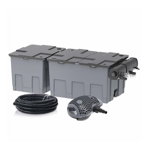 Heissner Kit de Filtration Continue pour Bassin 40 m³ – 10 000 l/h avec Lampe UVC 36W 4006873428664 FPU40000-00