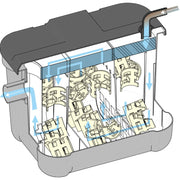 Heissner Kit filtre de bassin à passage 8 m³ - 1500 l/h - UVC 9 W - Kit complet avec pompe et clarificateur - Heissner 4006873429531 HLF8000-00