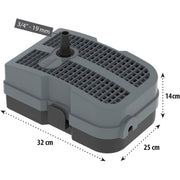 Heissner Kit filtre de bassin à passage 8 m³ - 1500 l/h - UVC 9 W - Kit complet avec pompe et clarificateur - Heissner 4006873429531 HLF8000-00