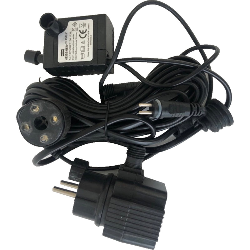 Heissner Kit pompe avec LED de remplacement pour fontaine de jardin - Pièce détachée - Heissner 4006873424444 ET10-16601