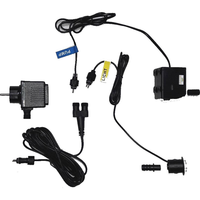 Heissner Pompe WP650 avec transformateur LED pour fontaine de jardin - Pièce détachée - Heissner 4006873402596 ET10-WP650