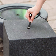 Heissner Socle décoratif TOWER noir 39 x 39 x 68 cm - Support pour fontaine de terrasse - Heissner 4006873424116 016612-03