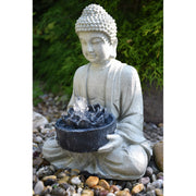 Heissner Statue de Bassin Temple Décoratif 37 x 31 x 50 cm – Grande Figurine Zen pour Jardin et Étang 4006873428756 003237-00