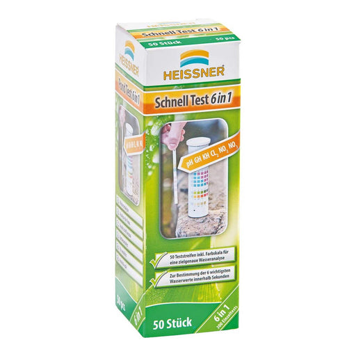 Heissner Test Rapide Eau de Bassin 6 en 1 – Kit d’Analyse pH, GH, KH, Chlore, Nitrites (NO2) et Nitrates (NO3) 4006873403227 TZ791-00