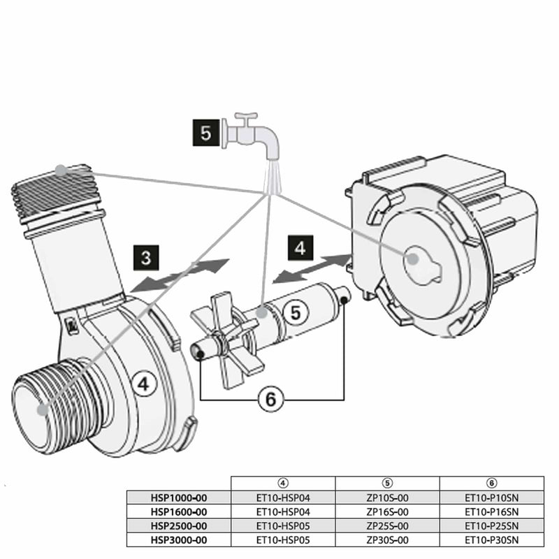 Heissner Turbine sans axe pour pompe HSP1000-00 - Pièce détachée - Heissner 4006873403746 ZP10S-00