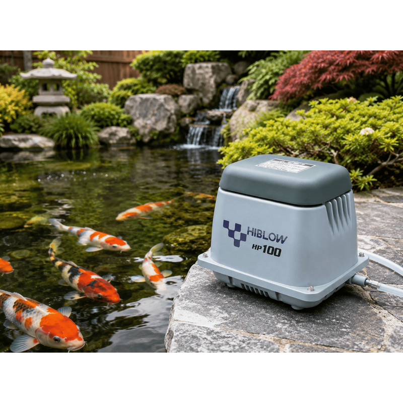Hiblow Aérateurs de bassin HiBlow HP-100 - Compresseur / Pompe à air pour bassin - 100 L/min - HP100 8717605074511 SC389