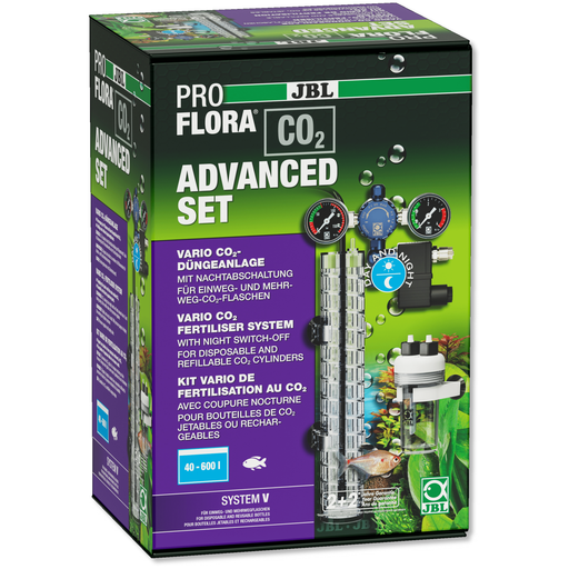 JBL JBL PROFLORA CO2 ADVANCED SET V - Kit de fertilisation au CO2, avec 2 manomètres et coupure nocturne 4014162646415 6464100