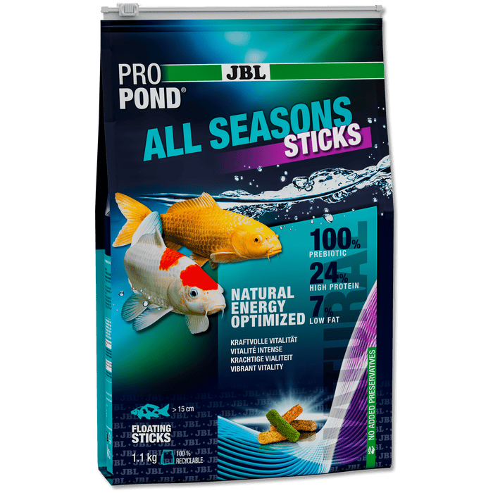 JBL JBL ProPond All Seasons Sticks - 6L/1.1kg - Bâtonnets 4 saisons pour carpes koï et autres poissons de bassin 5010400