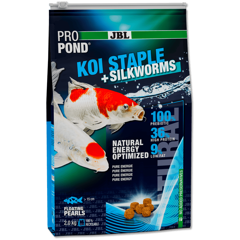 JBL JBL ProPond Koi Staple+Silkworms - 6L/2kg - Aliment 4 saisons pour carpes koï et autres poissons de bassin 5018400