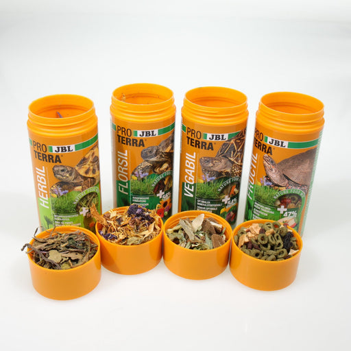 JBL ProTerra JBL Tortoise Menu - Assortiment de 4 types d'aliments pour toutes les tortues terrestres 4014162721501 7215000