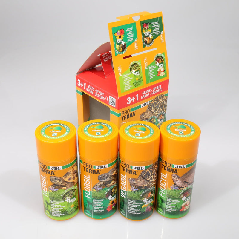 JBL ProTerra JBL Tortoise Menu - Assortiment de 4 types d'aliments pour toutes les tortues terrestres 4014162721501 7215000