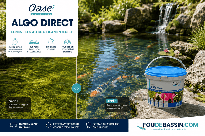 Oase Living Water Traitements AquaActiv AlGo Direct 5litres - Traite les algues de manière ciblée - Oase 4010052505497 50549