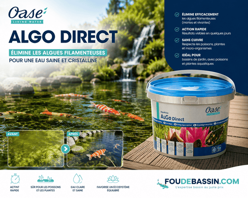 Oase Living Water Traitements AquaActiv AlGo Direct 5litres - Traite les algues de manière ciblée - Oase 4010052505497 50549