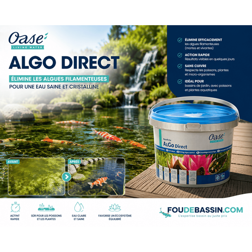 Oase Living Water Traitements AquaActiv AlGo Direct 5litres - Traite les algues de manière ciblée - Oase 4010052505497 50549