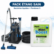Oase Pack Aspirateur de Bassin Pondovac 5 & Bactéries Liquides PACKOASENITRI25 PACKOASENITRI25