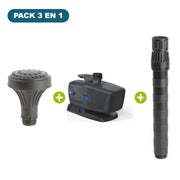 Pack jet d'eau Volcan 37-2.5K + Aquarius Eco Premium 9500 + rallonge TE10K – jet env. 3,7 m – OASE