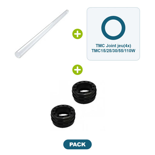Pack Quartz + joints + écrous – TMC ProClear 30/55/110 W – TMC