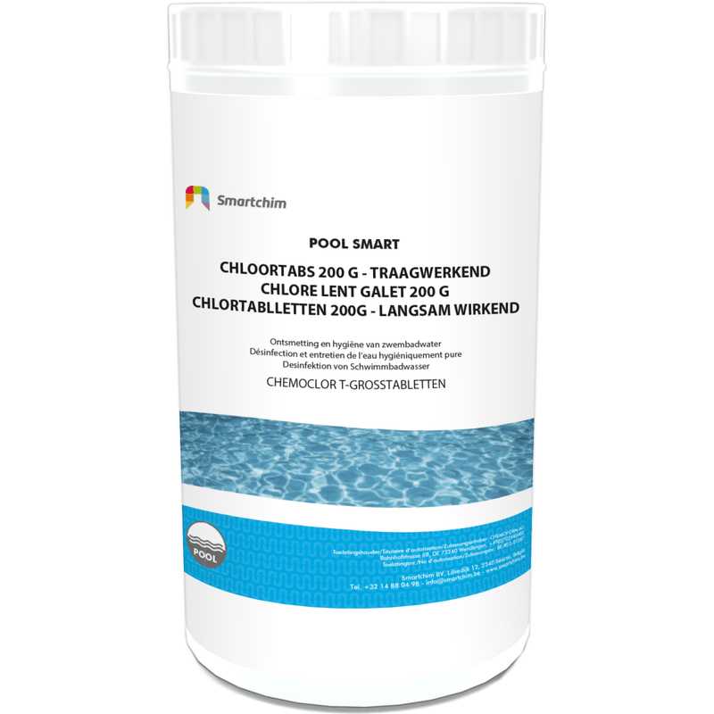 Pool Smart Désinfection Default Pool Smart Chlor Galet 200G - Lent - Chemoclor T-Grosstabletten - 1KG PSMTAB200-1KG