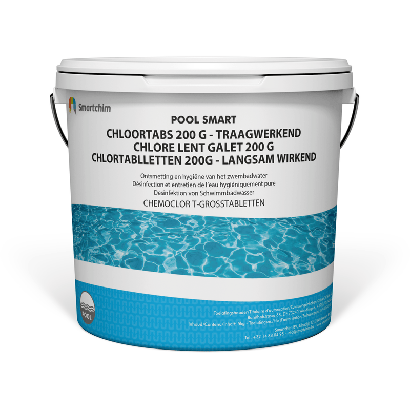 Pool Smart Désinfection Default Pool Smart Chlor Galet 200G - Lent - Chemoclor T-Grosstabletten - 5KG PSMTAB200-5KG