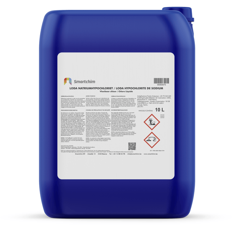 Pool Smart Désinfection Default Pool Smart Loda Hypochlorite de Sodium - Chlore Liquide - 10L Emballage Jetable SCH47/50-10L-J