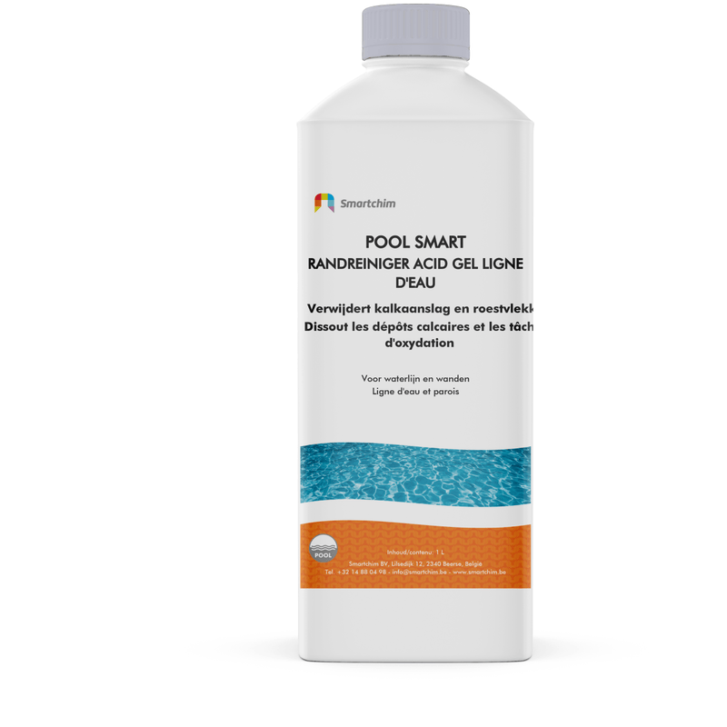 Pool Smart Nettoyage piscine Default Pool Smart – Nettoyant Ligne d’Eau Piscine Anti-Calcaire & Tâches de Rouille - 1L PSMRRAC-1L
