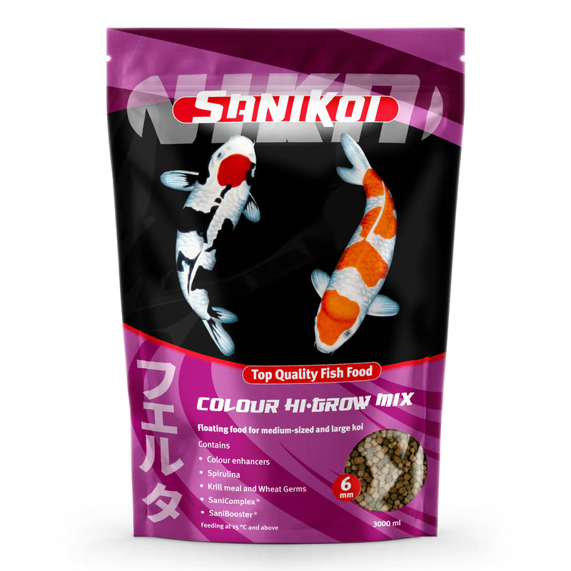SaniKoi Alimentation pour poissons Nourriture pour poissons Colour Hi-Grow Mix 6 mm 3 l - SaniKoi 8711921231467 124640