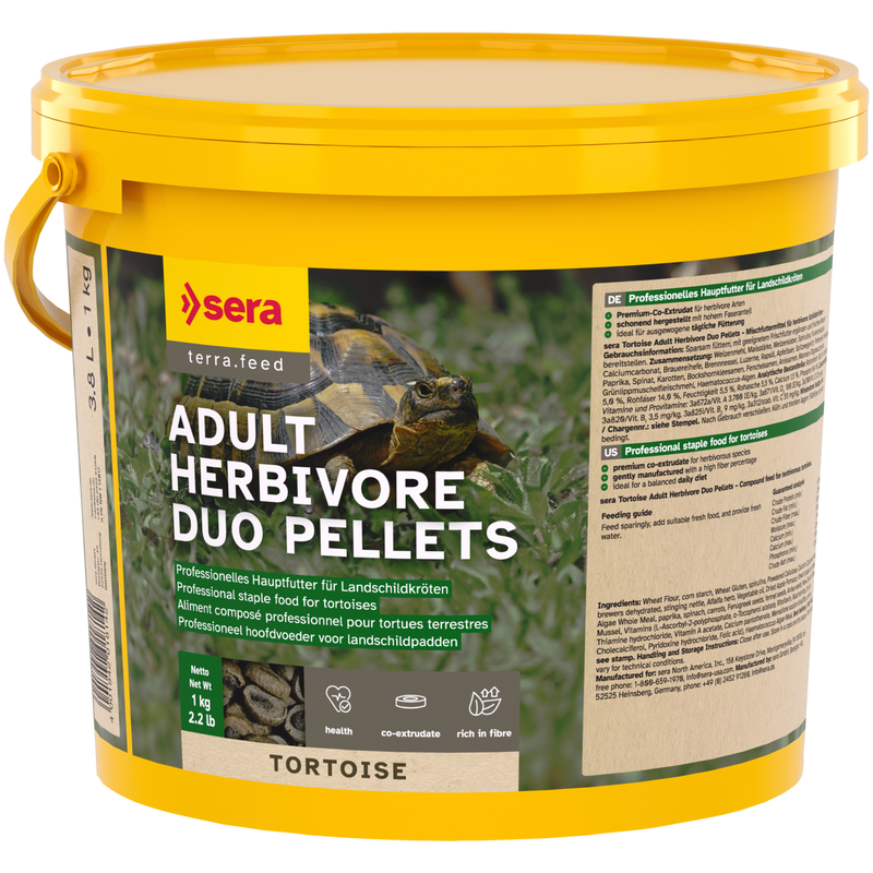 Sera Tortoise Adult Herbivore Duo Pellets 3,8 L (1 kg)