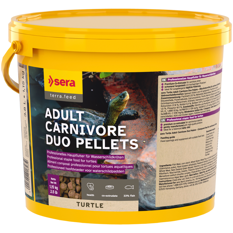Sera Turtle Adult Carnivore Duo Pellets 3,8 L (1,15 kg)