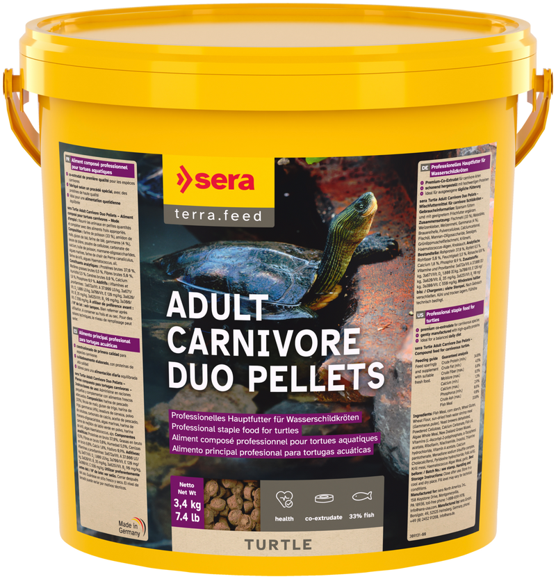 Sera Turtle Adult Carnivore Duo Pellets 10 L (3,4 kg)