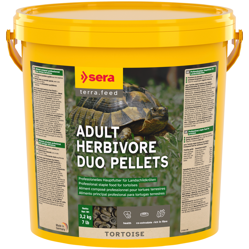 Sera Tortoise Adult Herbivore Duo Pellets 10 L (3,2 kg)