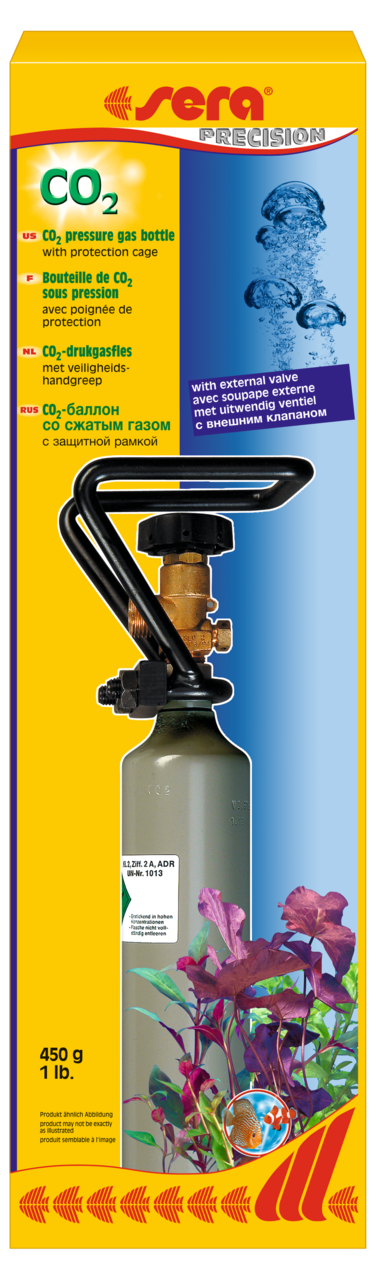 Sera bouteille de CO₂ sous pression 450 g avec soupape externe