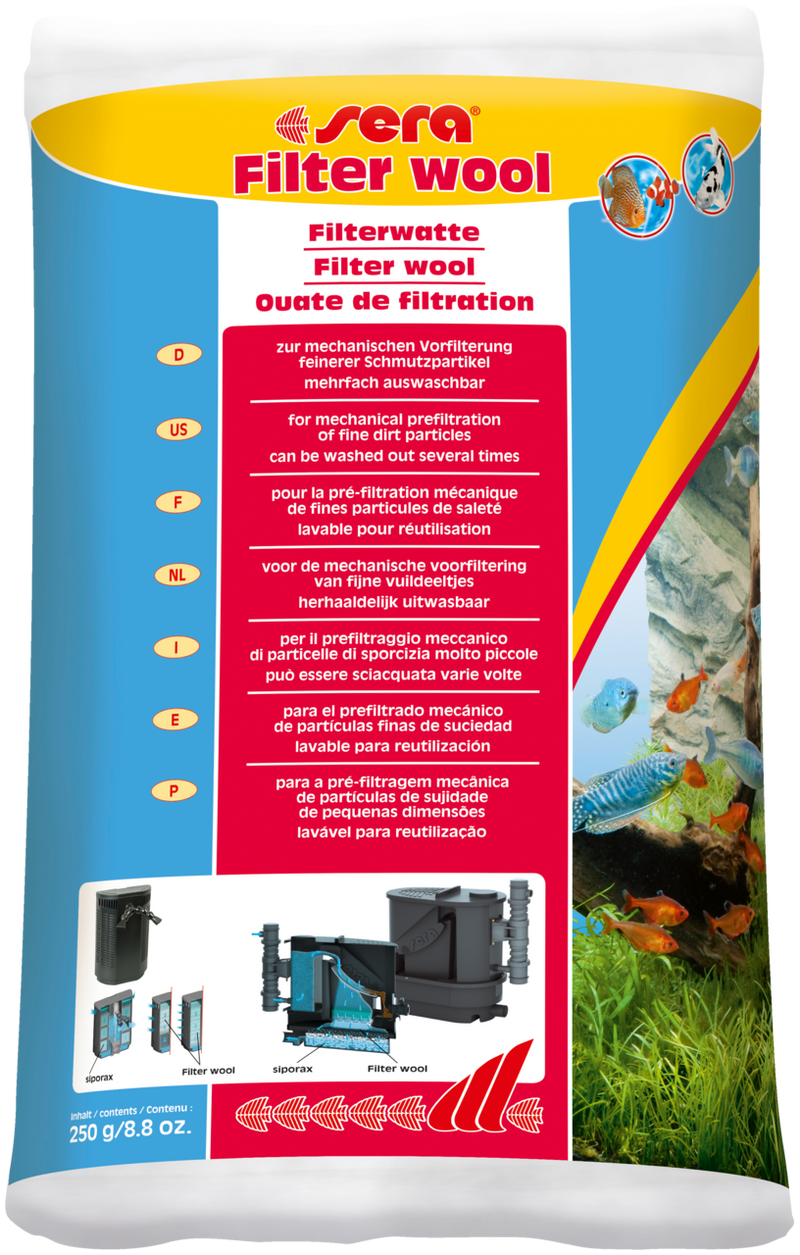 Ouate de filtration Sera 250 g
