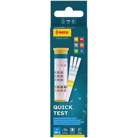 Sera Analyse d'eau Sera Quick Test - Testeur en bandelettes (50 pièces) - Spécial pour étangs et aquariums 4001942049603 04960