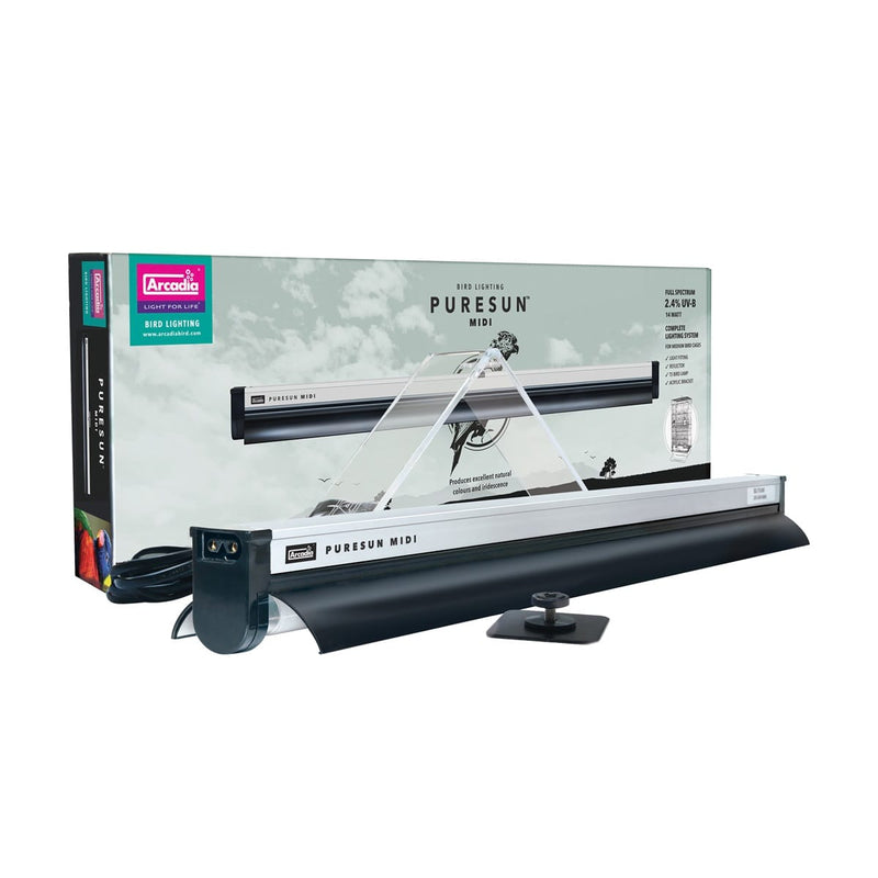 Superfish Reptile Arcadia PureSun Bird Lamp Kit With Bracket Midi 14 Watt 5060127657223 R2100065