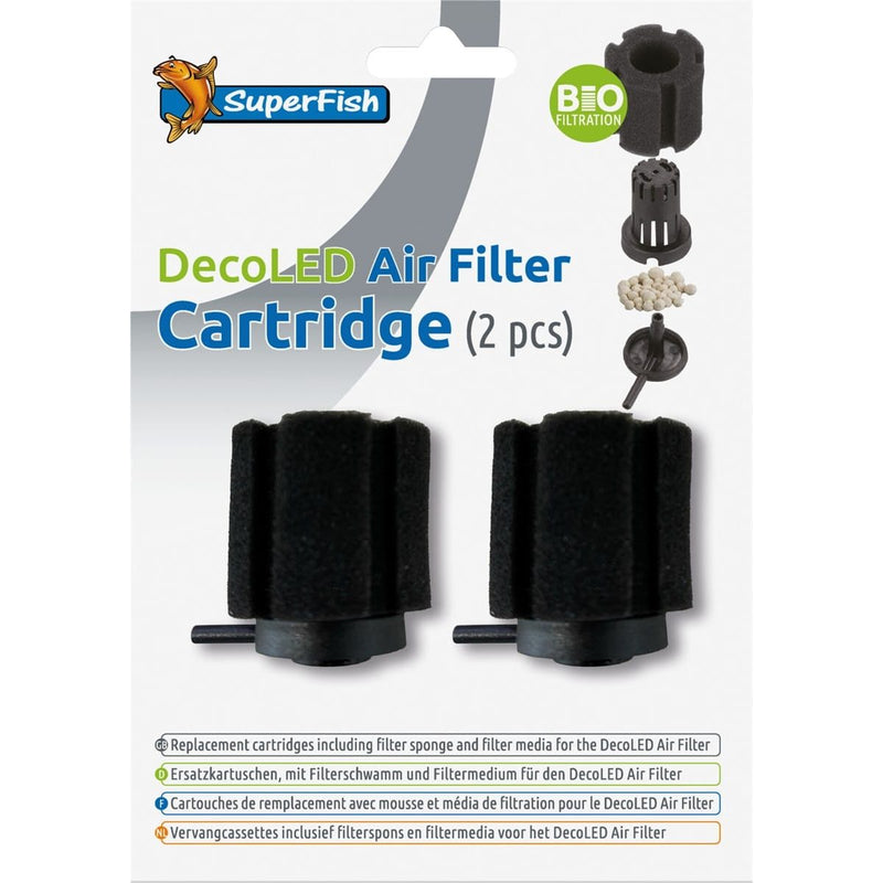 Superfish Aquarium Cartouche Deco LED Air Filter 2X - Superfish 8715897357572 A7010110