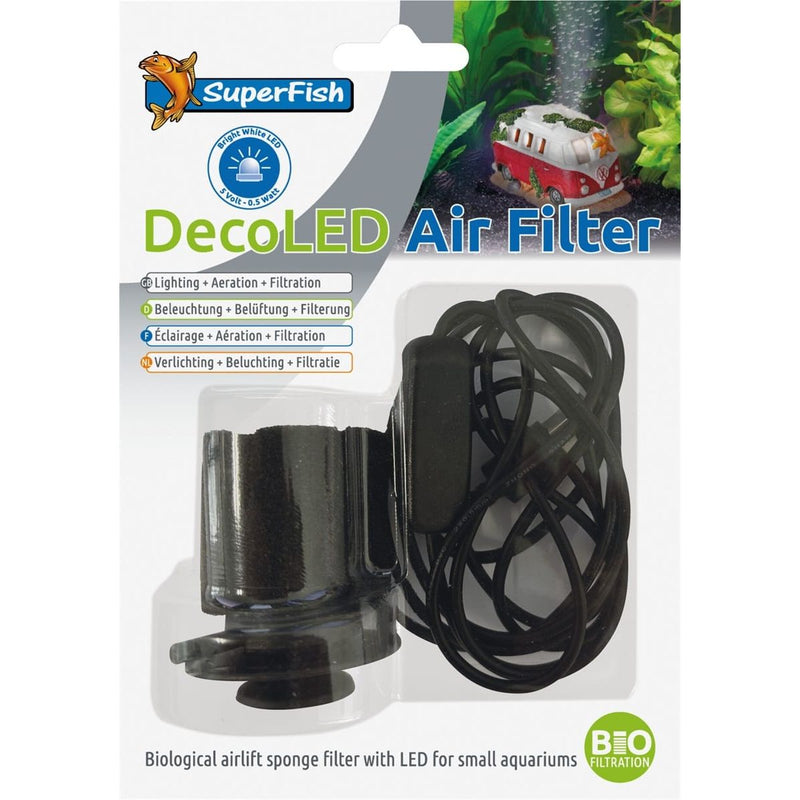 Superfish Aquarium Deco LED Air Filter - Superfish 8715897357565 A7010105
