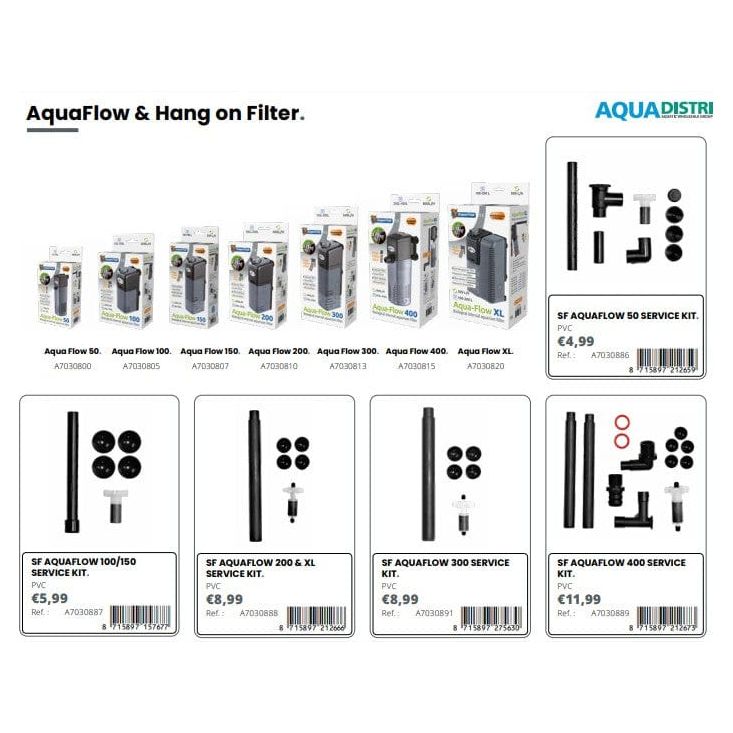 Superfish Pièces détachées pour aquariums Kit d'entretien - Pièces détachées pour Aqua Flow 300 - Superfish - Service Kit 8715897275630 A7030891
