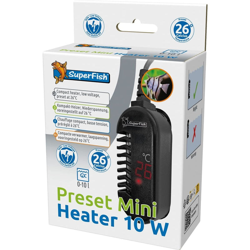 Superfish Aquarium Preset Mini Heater 10 Watt - Superfish 8715897358784 A4030135