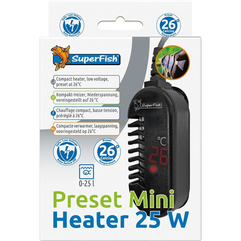 Superfish Aquarium Preset Mini Heater 25 Watt - Superfish 8715897358791 A4030140