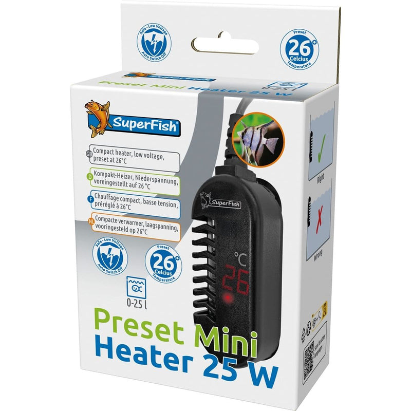 Superfish Aquarium Preset Mini Heater 25 Watt - Superfish 8715897358791 A4030140