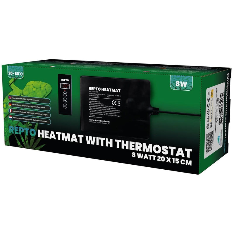 Superfish Reptile Repto Heat Mat With Thermostat 8 Watt 20 x 15 cm 8715897365072 R3100355