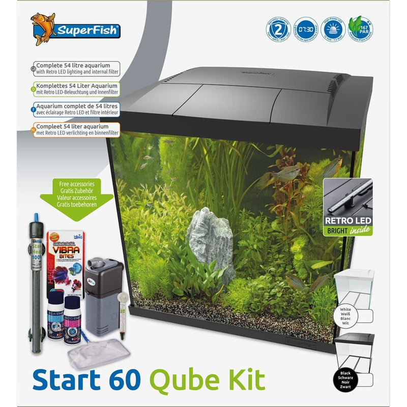 Superfish Aquarium Start 60 Qube Kit Noir - Superfish 8715897358821 A4052360
