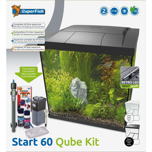 Superfish Aquarium Start 60 Qube Kit Noir - Superfish 8715897358821 A4052360