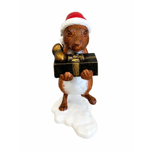 Écureuil avec bonnet de Noël et cadeau — AL2919AL-IM
