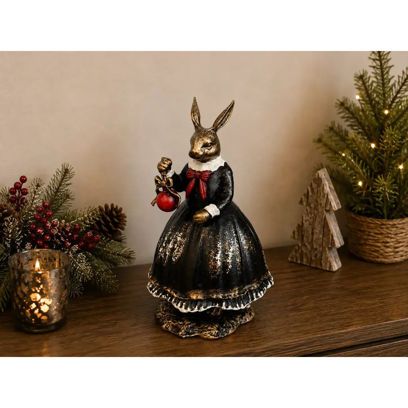 Lapin victorien avec boule de Noël — AL3064AL-IM