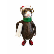 Souris avec bonnet de Noël et livre — AL3103AL-IM