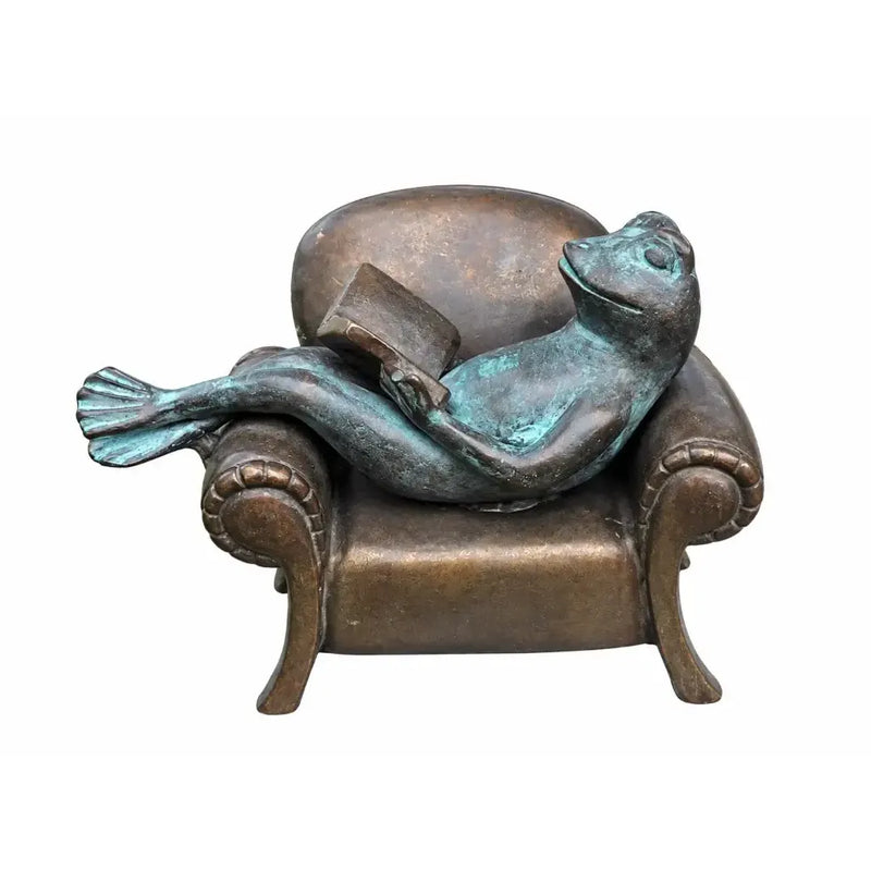 Grenouille Lisant Dans Fauteuil — AN1715BRW-V